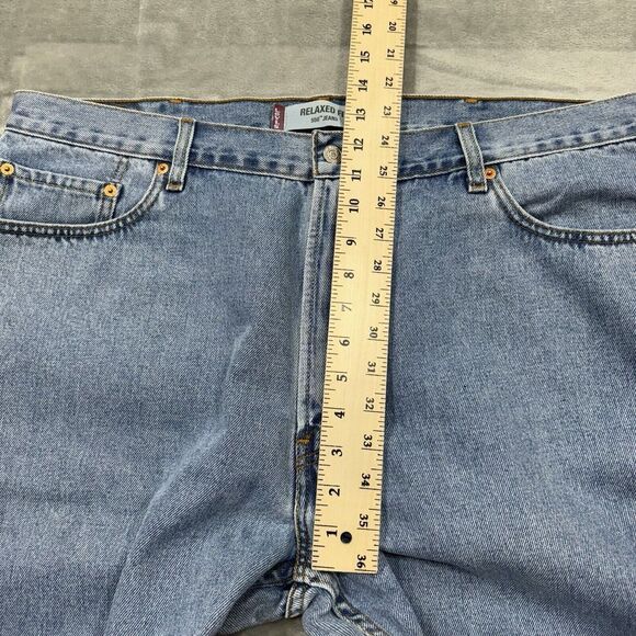 Levis‎ Jeans Mens 42x30 Blue 550 Relaxed Fit Straight Leg Light Wash Denim Y2K - Picture 4 of 9